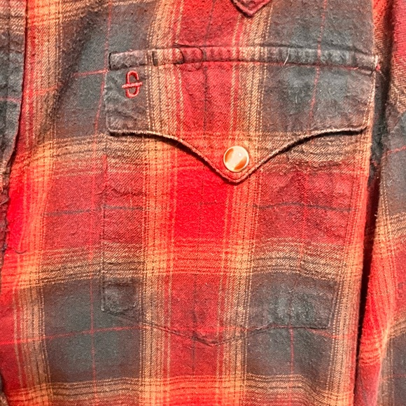Stetson - Men’s XXL - Red & Blue Flannel Style - Pearl Snap Western Shirt - - Picture 12 of 14